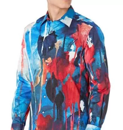 Robert Graham Men's Running Colors L S Woven Shirt